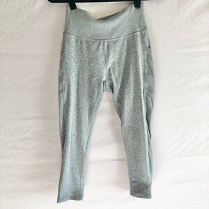 Zohba Heather Gray Cropped Leggings Seamless Moto High Waist Size M